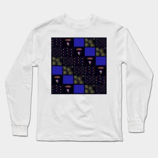 Fourth of July Patchwork Pattern - July 4th Long Sleeve T-Shirt